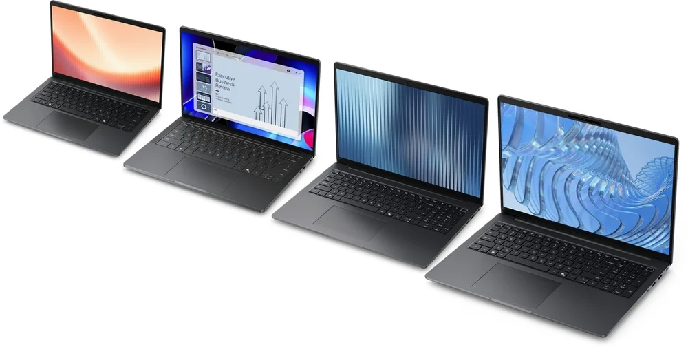 Cuatro portátiles del nuevo portfolio Dell Pro, imagen oficial de Dell